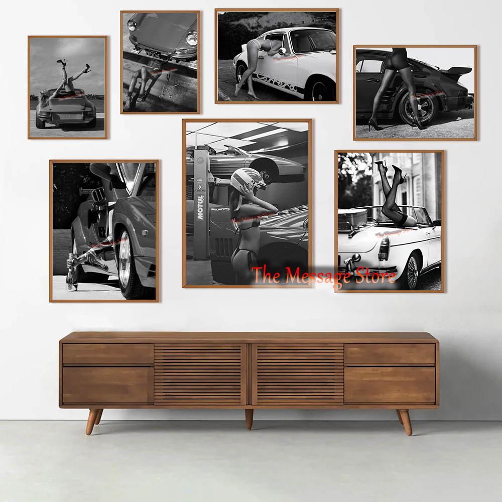 Luxury Lifestyle Picture - Retro Sexy Meisje Hoge Hakken met
