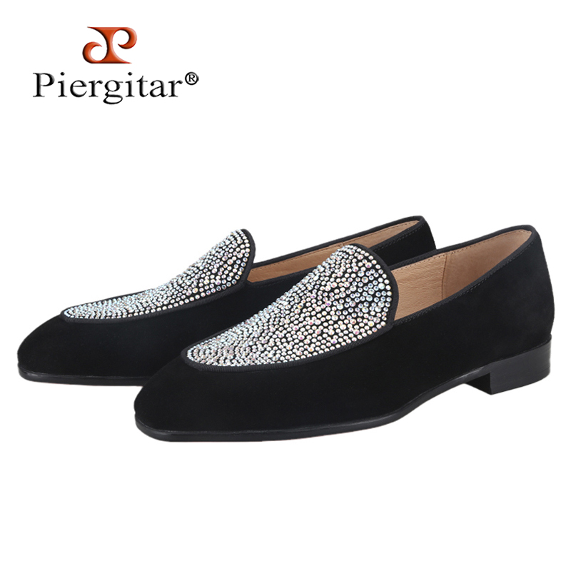 Luxury Lifestyle Brand - Piergitar Handgemaakte Zwarte Suede Mannen Loafers