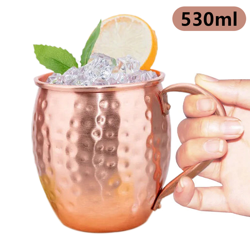 Copper Cocktail Mug - 【F】530ml 100% koperen Moscow Mule mok