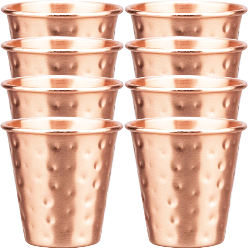 Copper Cocktail Mug - 6cs 8 Stuks Nieuwe 100% Koperen