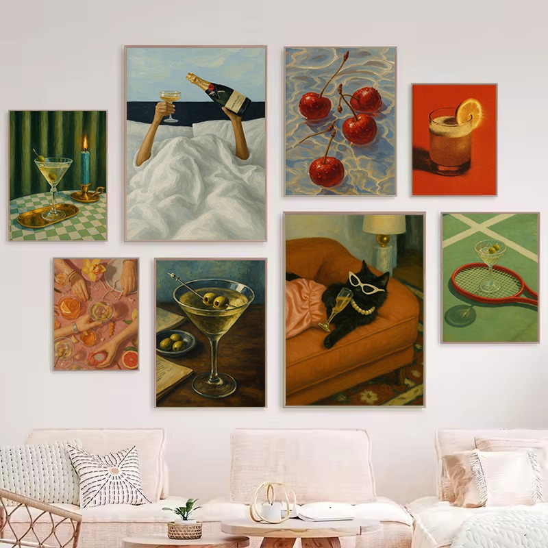 Luxury Lifestyle Picture - 1pc Frameloze Vintage Zwarte Kat Luxe