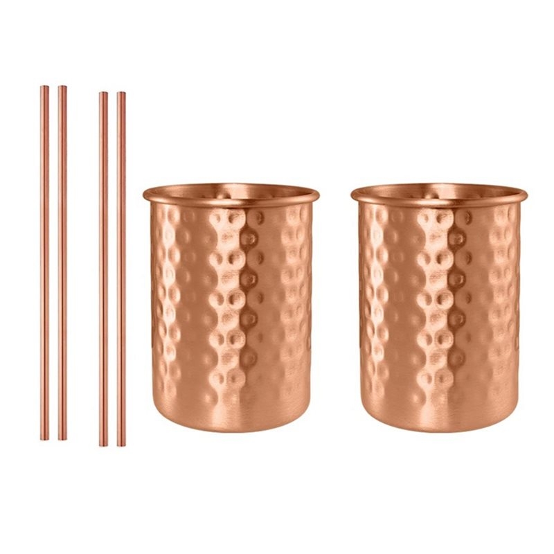 Copper Cocktail Mug - ABLU-2PC 400 ml koperkleurige roestvrijstalen mok