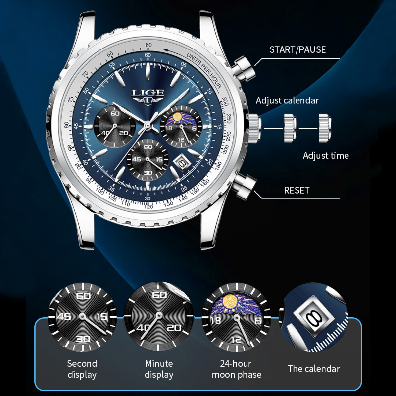 Lige Merk Luxe Quartz Man Horl - Luxury Lifestyle Brand recensie en prijs