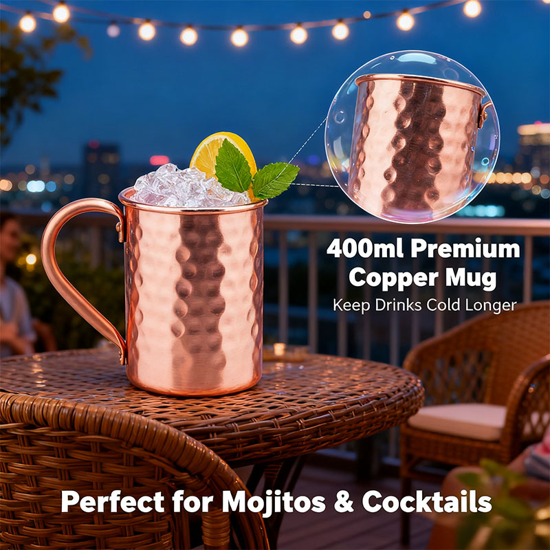 Nieuwe 100% koperen bekers, pu - Copper Cocktail Mug recensie en prijs